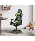 POLTRONA DA UFFICIO/GAMING NERO E VERDE