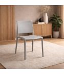SEDIA IN POLIPROPILENE GRIGIO CHIARO