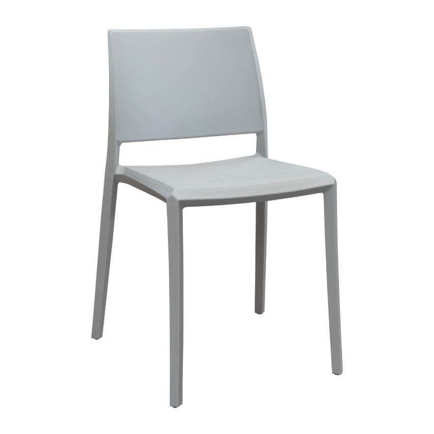SEDIA IN POLIPROPILENE GRIGIO CHIARO