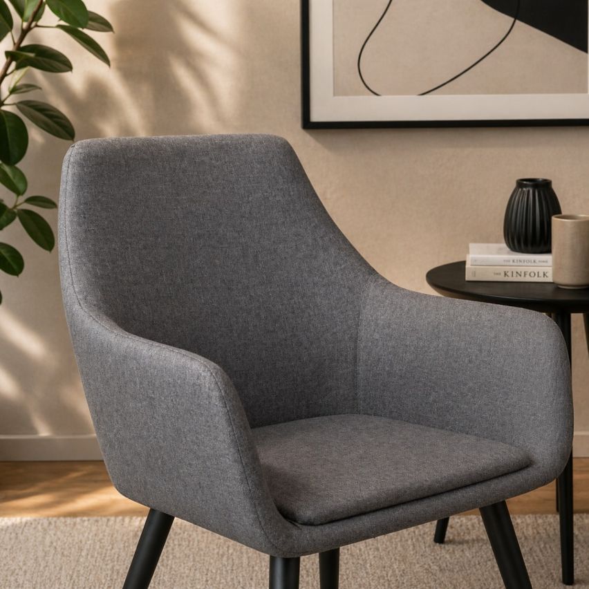 SEDIA TESSUTO GRIGIO