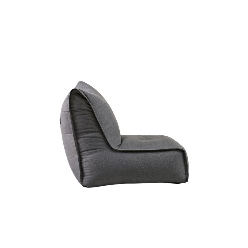 POUF CHAISE LONGUE GRIGIO
