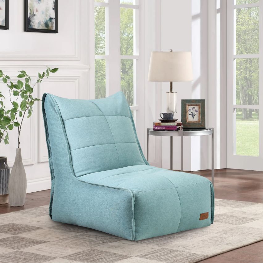 POUF CHAISE LONGUE AZZURRO