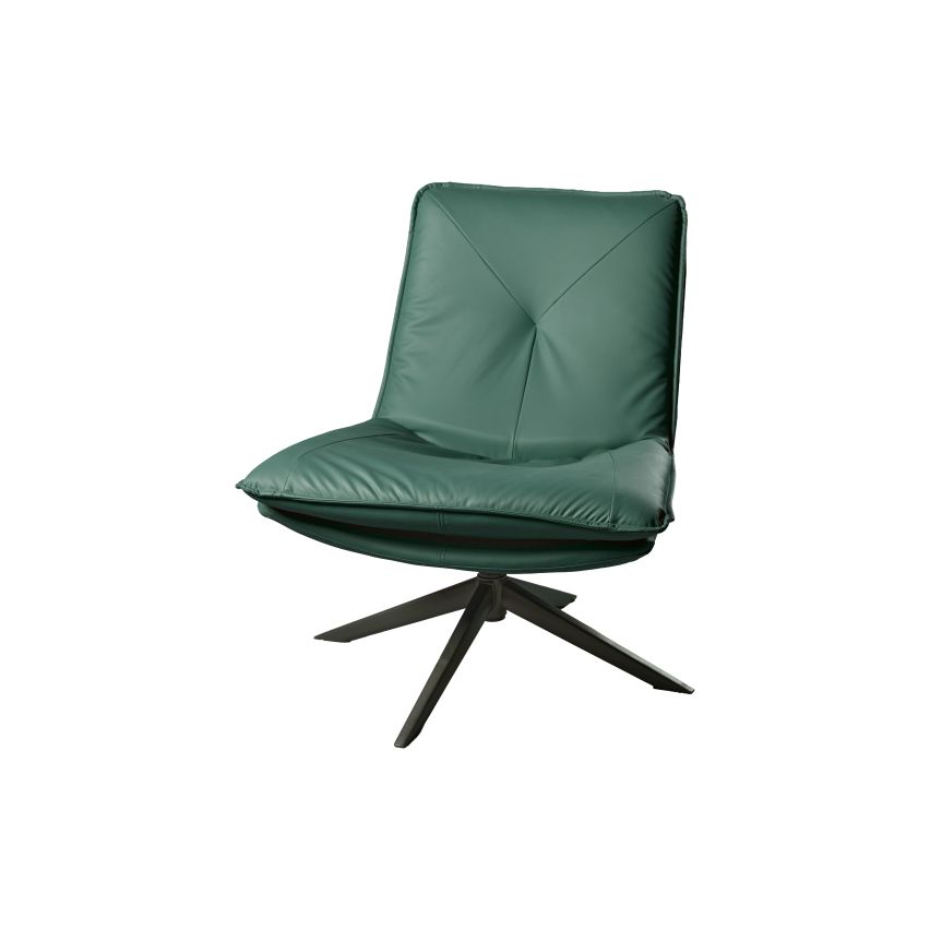 POLTRONA GIREVOLE IN ECOPELLE VERDE