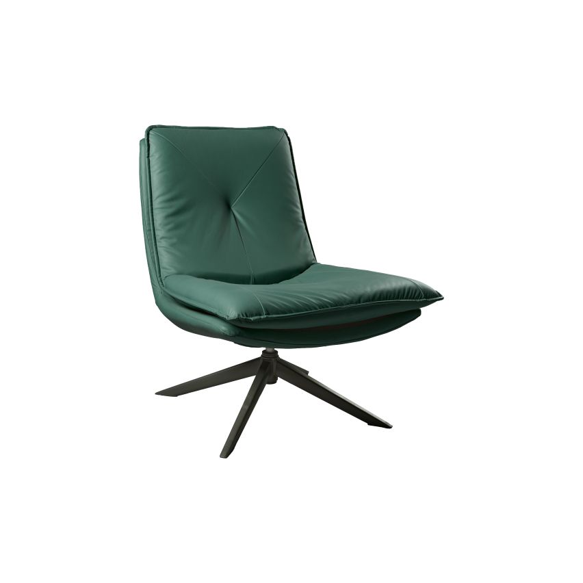 POLTRONA GIREVOLE IN ECOPELLE VERDE