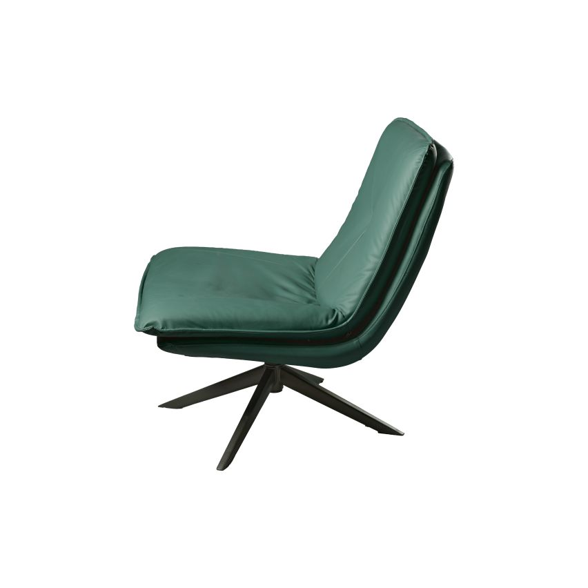 POLTRONA GIREVOLE IN ECOPELLE VERDE