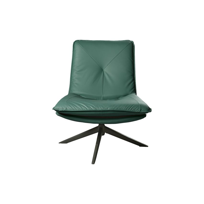 POLTRONA GIREVOLE IN ECOPELLE VERDE