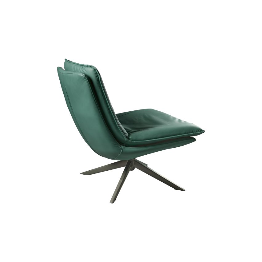POLTRONA GIREVOLE IN ECOPELLE VERDE