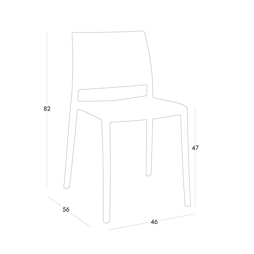 SEDIA IN POLIPROPILENE FANGO (minimo 2 sedie)