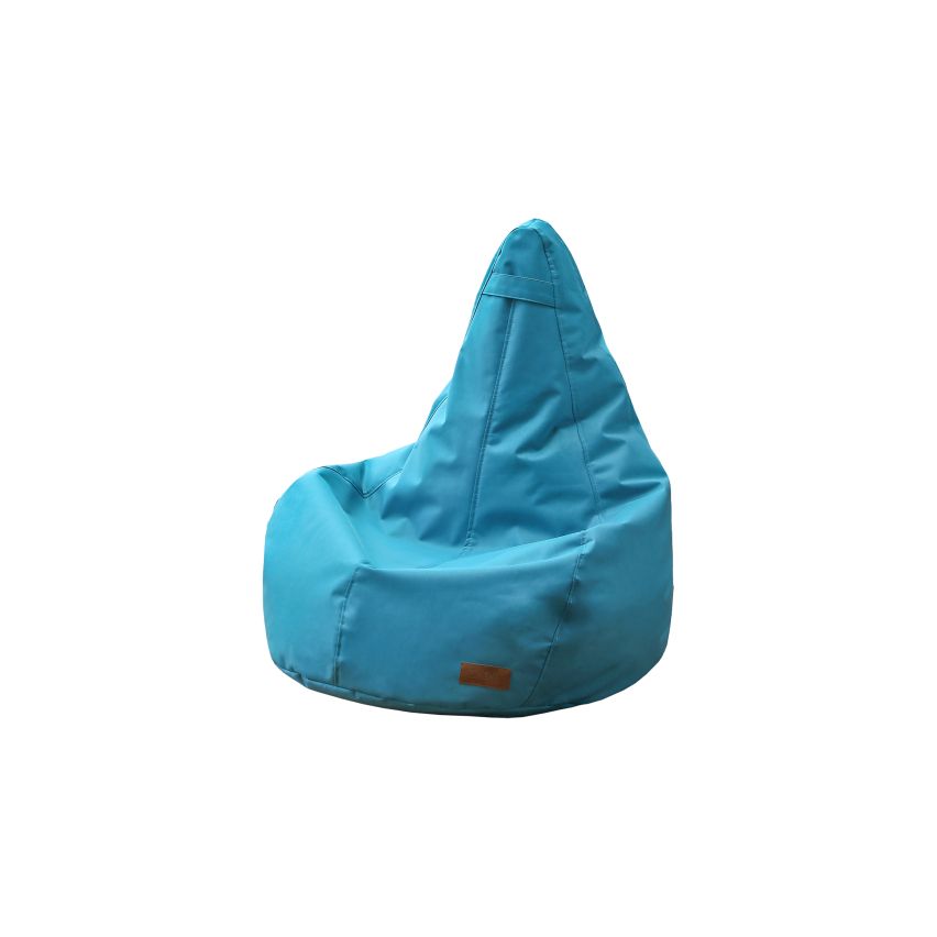 POUF SACCO IN TESSUTO BLU