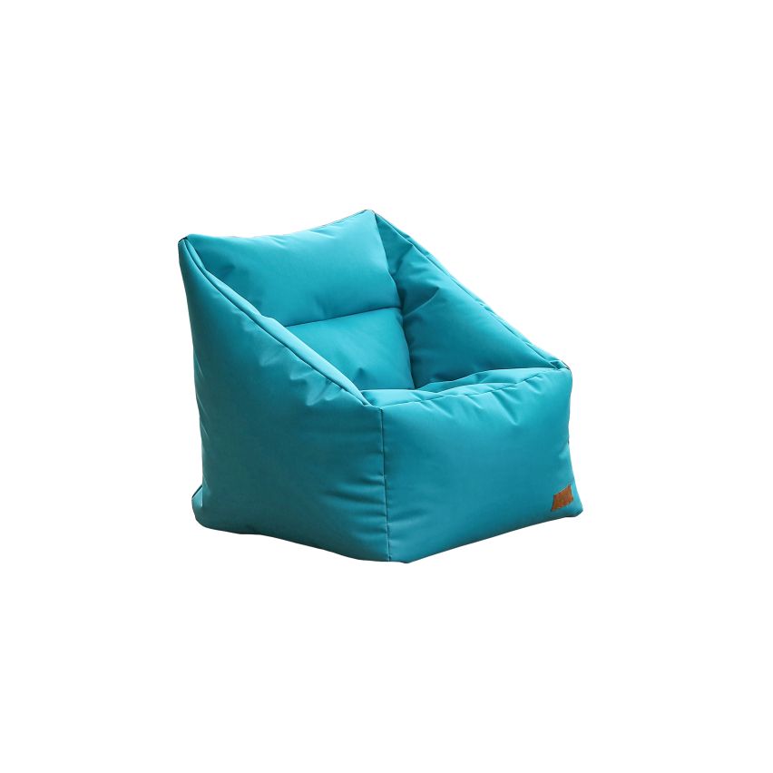 POUF POLTRONA IN TESSUTO BLU