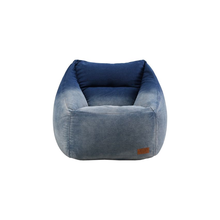 POUF POLTRONA IN TESSUTO JEANS
