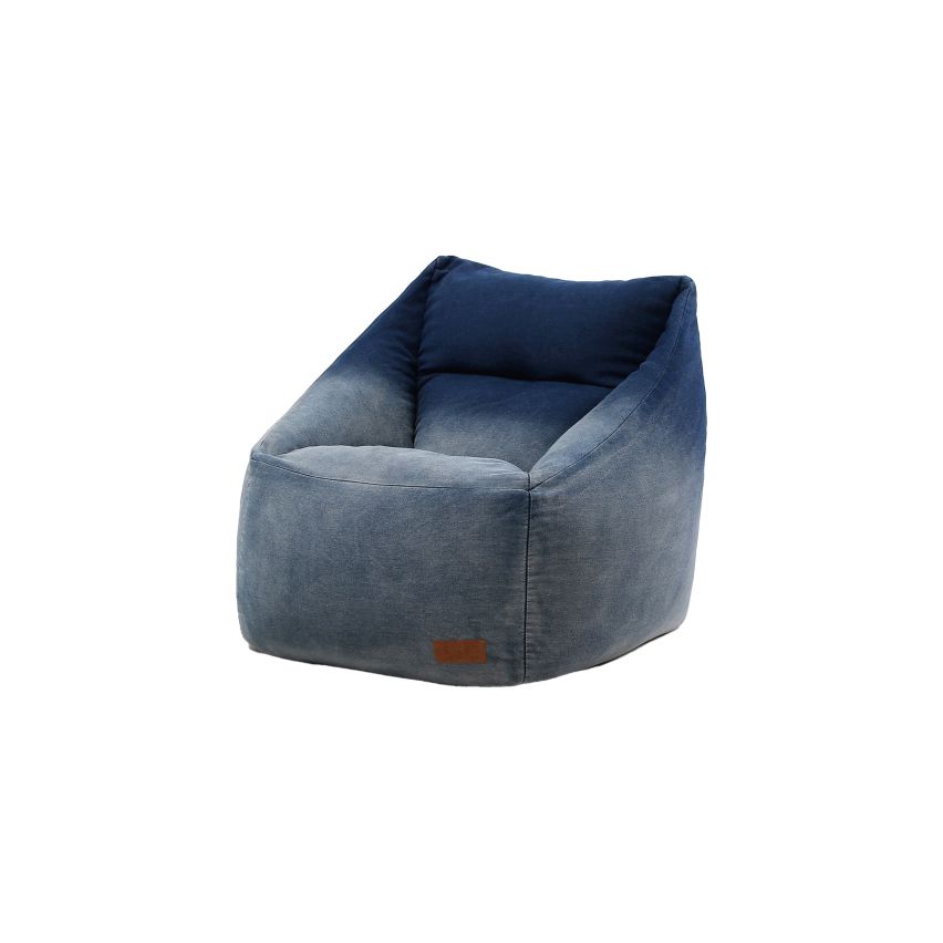POUF POLTRONA IN TESSUTO JEANS