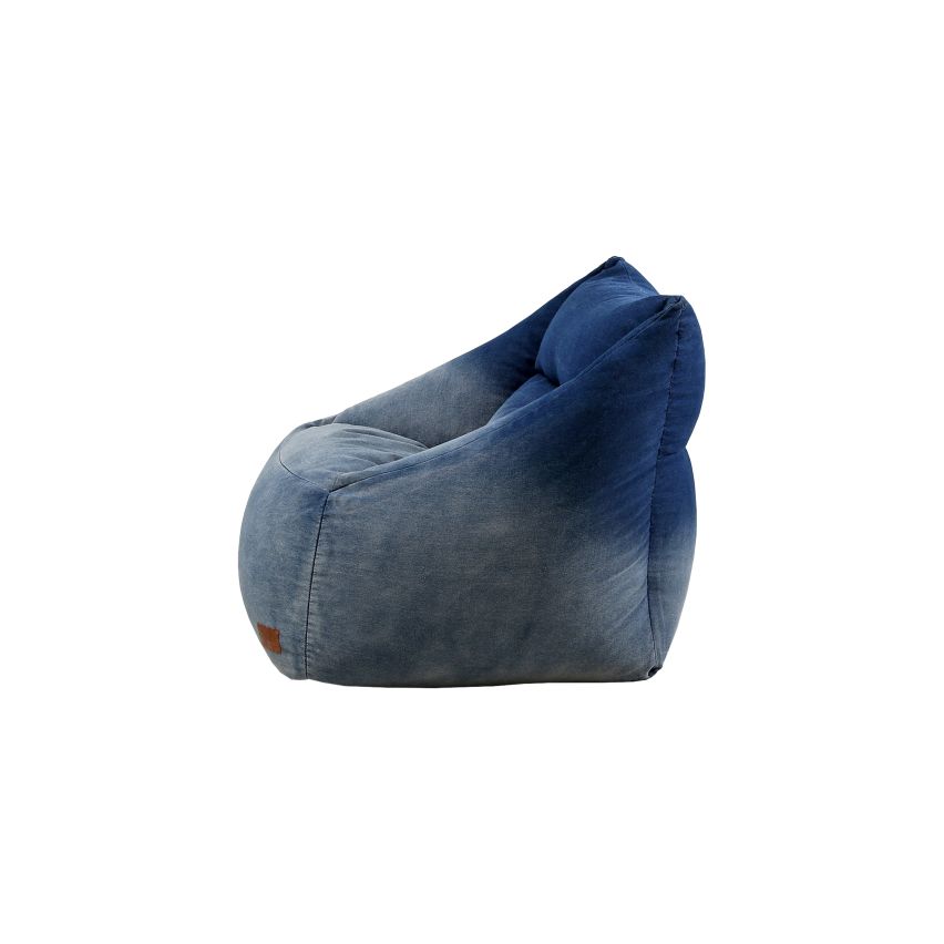 POUF POLTRONA IN TESSUTO JEANS