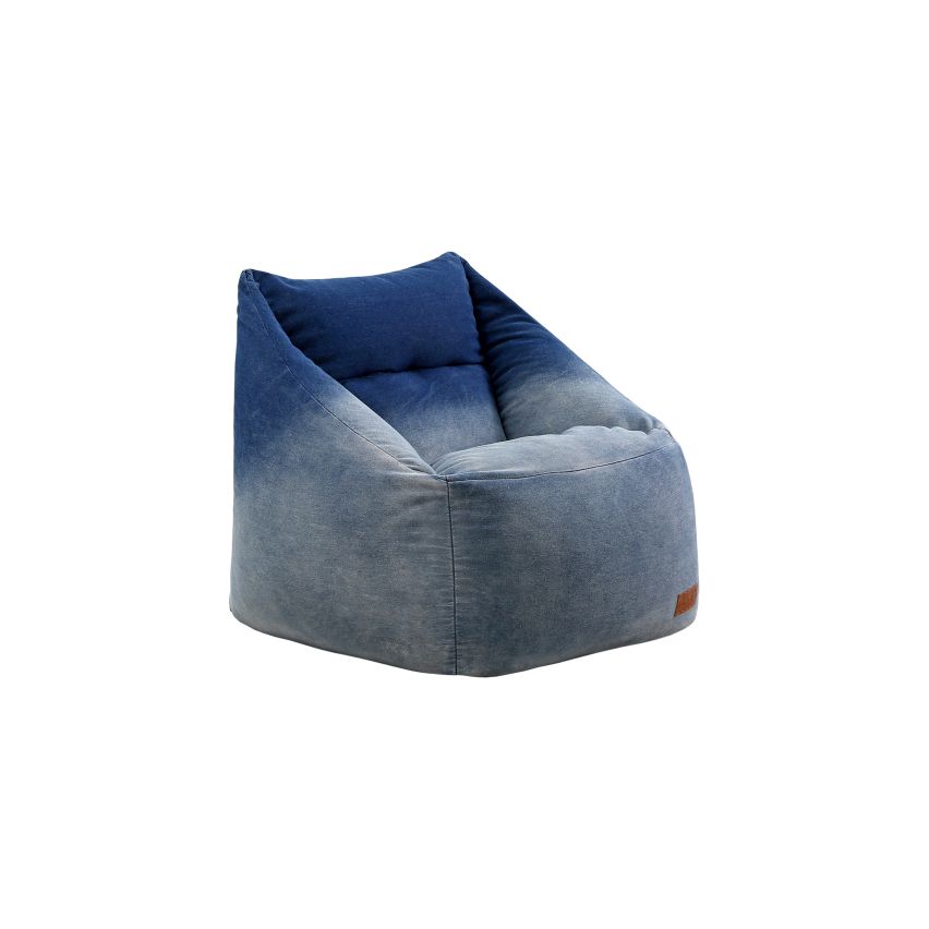 POUF POLTRONA IN TESSUTO JEANS