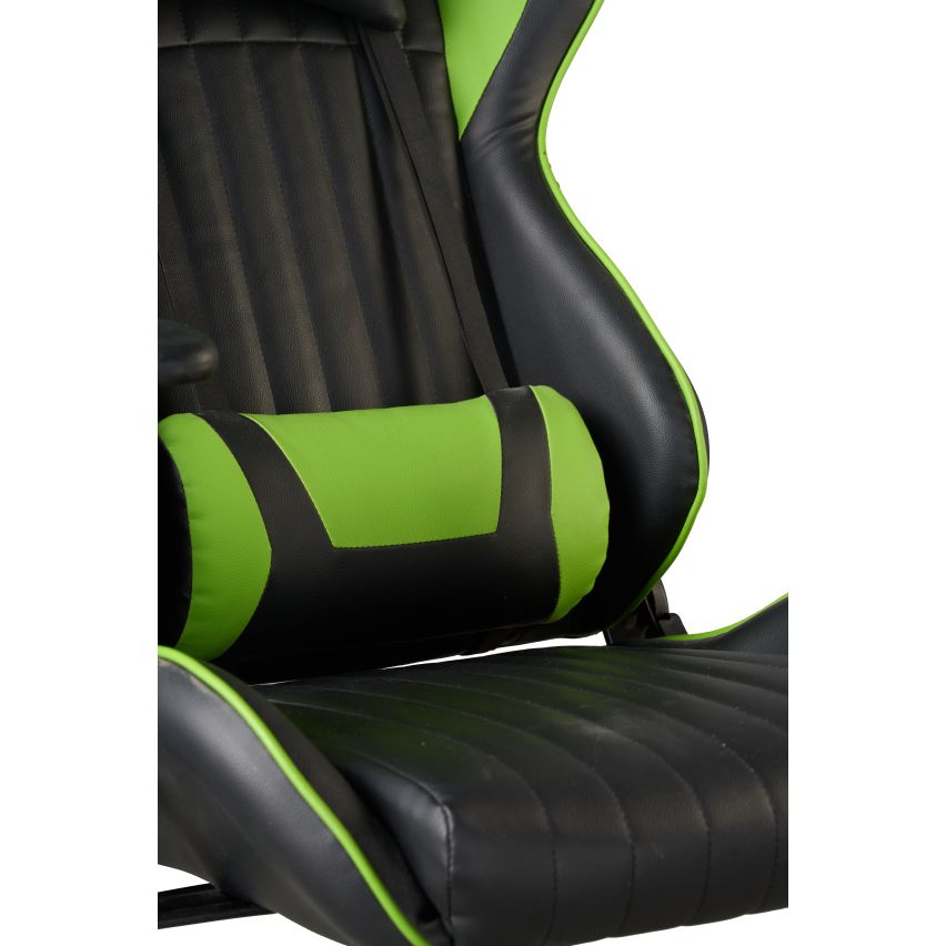 POLTRONA DA UFFICIO/GAMING NERO E VERDE