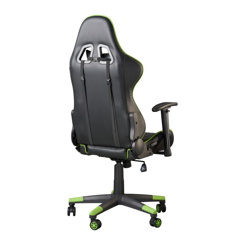 POLTRONA DA UFFICIO/GAMING NERO E VERDE
