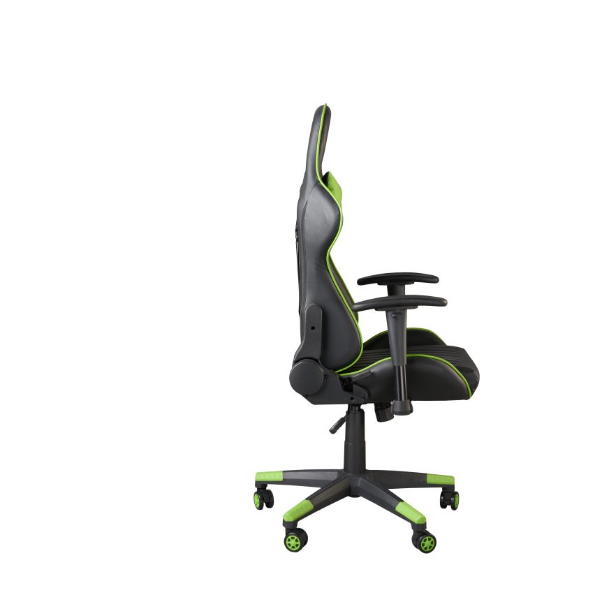 POLTRONA DA UFFICIO/GAMING NERO E VERDE