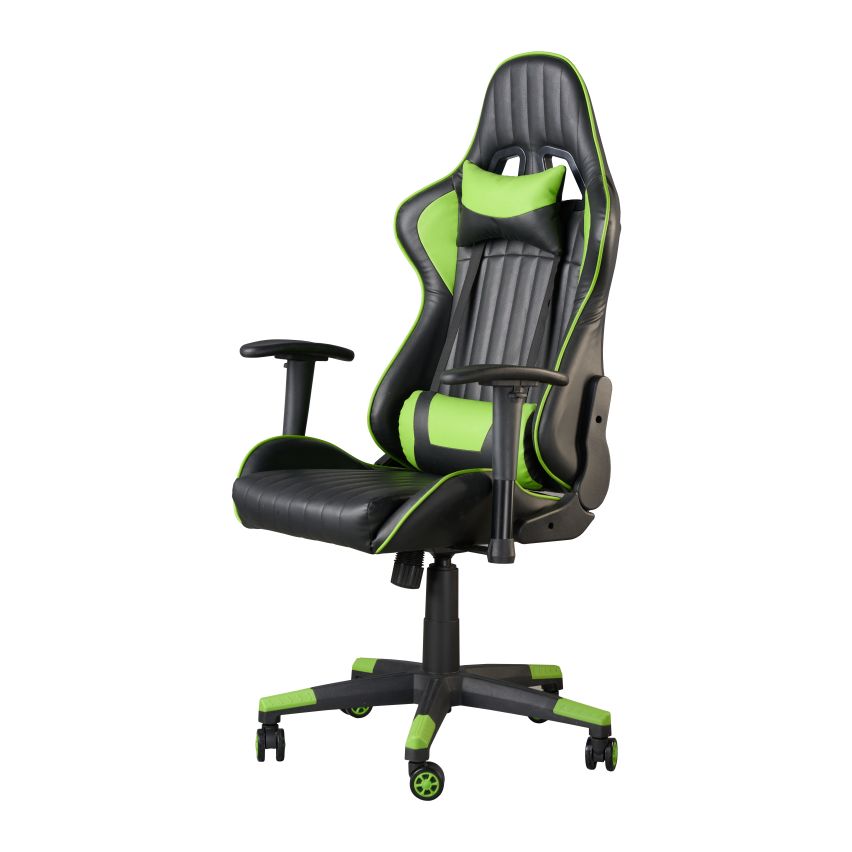 POLTRONA DA UFFICIO/GAMING NERO E VERDE
