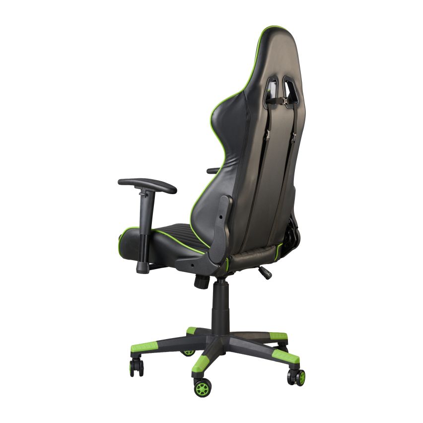 POLTRONA DA UFFICIO/GAMING NERO E VERDE