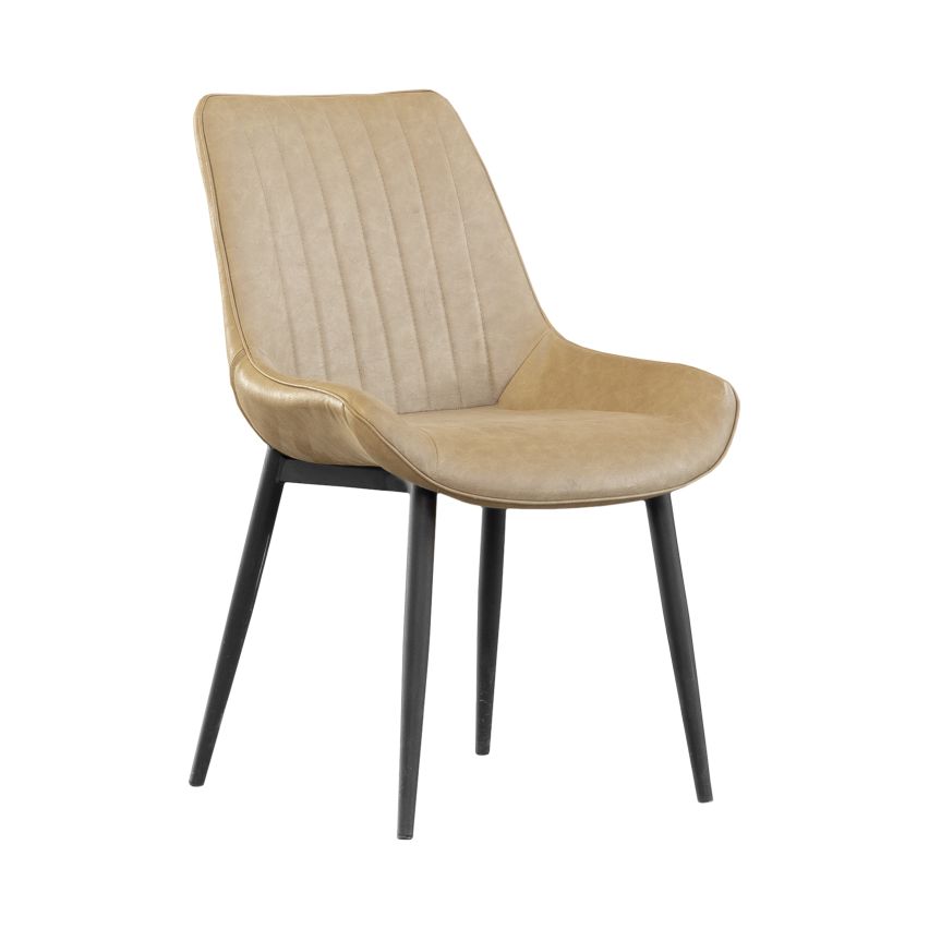 SEDIA IN ECOPELLE BEIGE