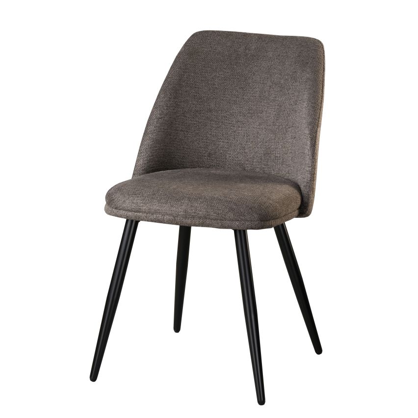 SEDIA IN TESSUTO GRIGIO SCURO