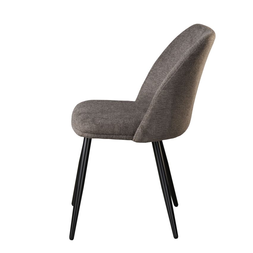 SEDIA IN TESSUTO GRIGIO SCURO