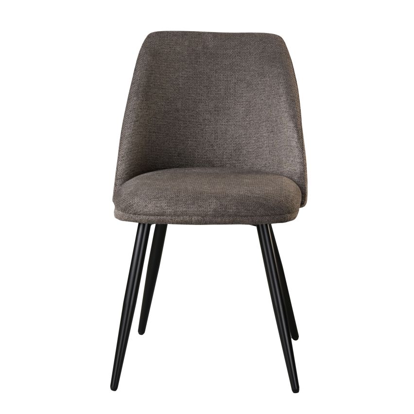 SEDIA IN TESSUTO GRIGIO SCURO