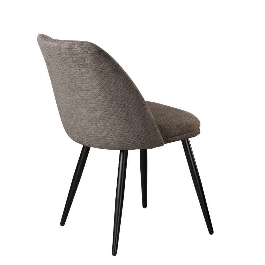 SEDIA IN TESSUTO GRIGIO SCURO
