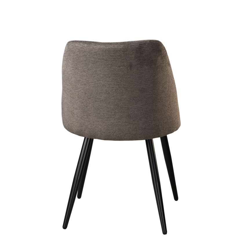SEDIA IN TESSUTO GRIGIO SCURO