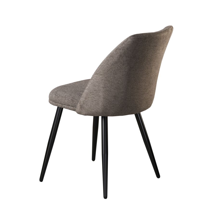 SEDIA IN TESSUTO GRIGIO SCURO