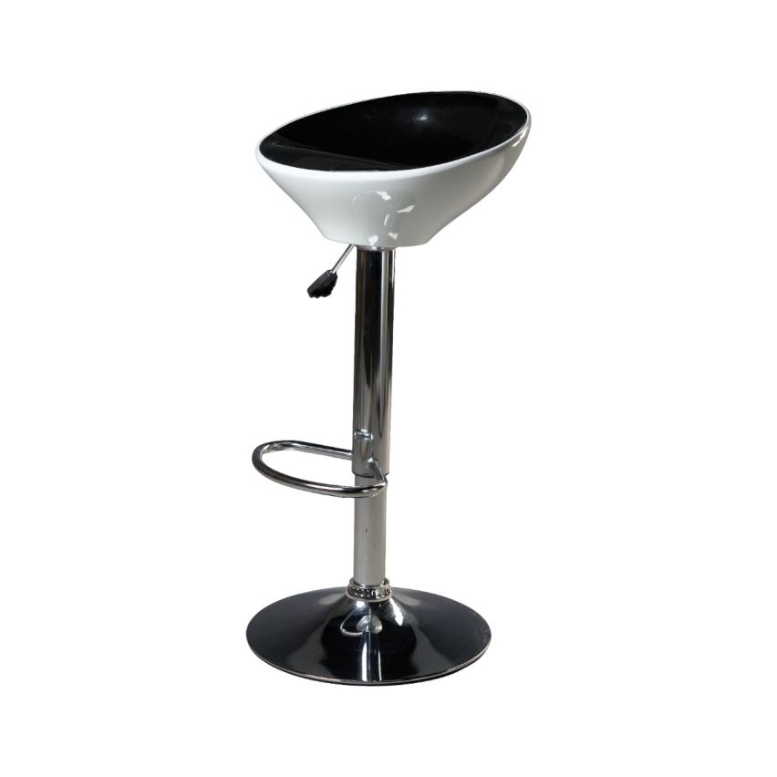 SGABELLO IN ABS BIANCO/NERO