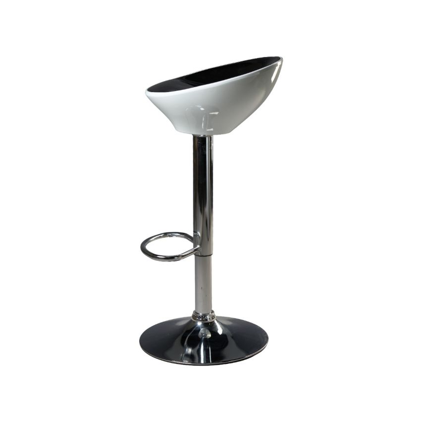 SGABELLO IN ABS BIANCO/NERO
