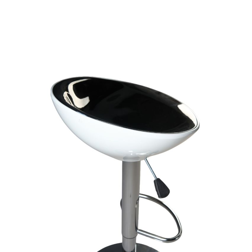 SGABELLO IN ABS BIANCO/NERO