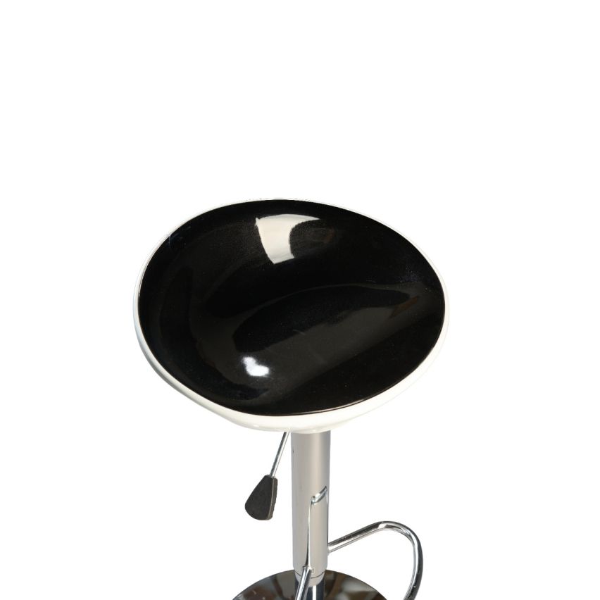 SGABELLO IN ABS BIANCO/NERO