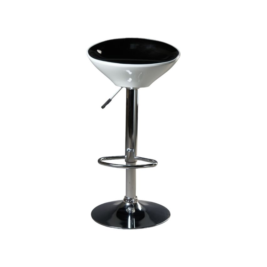 SGABELLO IN ABS BIANCO/NERO