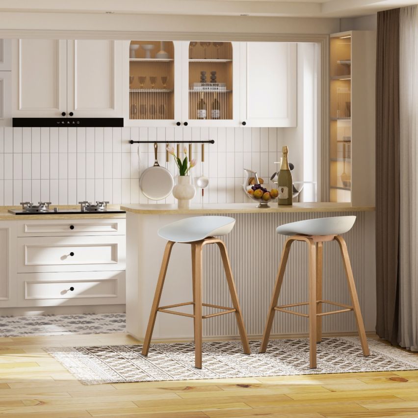 SGABELLO IN POLIPROPILENE BIANCO (minimo 2 sgabelli)