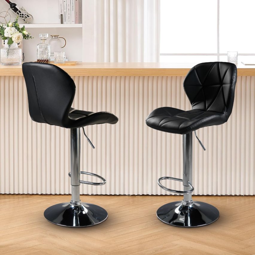 SGABELLO IN PELTEX NERO (minimo 2 sgabelli)